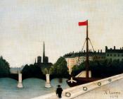 亨利 卢梭 : Notre Dame View of the Ile Saint Louis from the Quai Henri IV